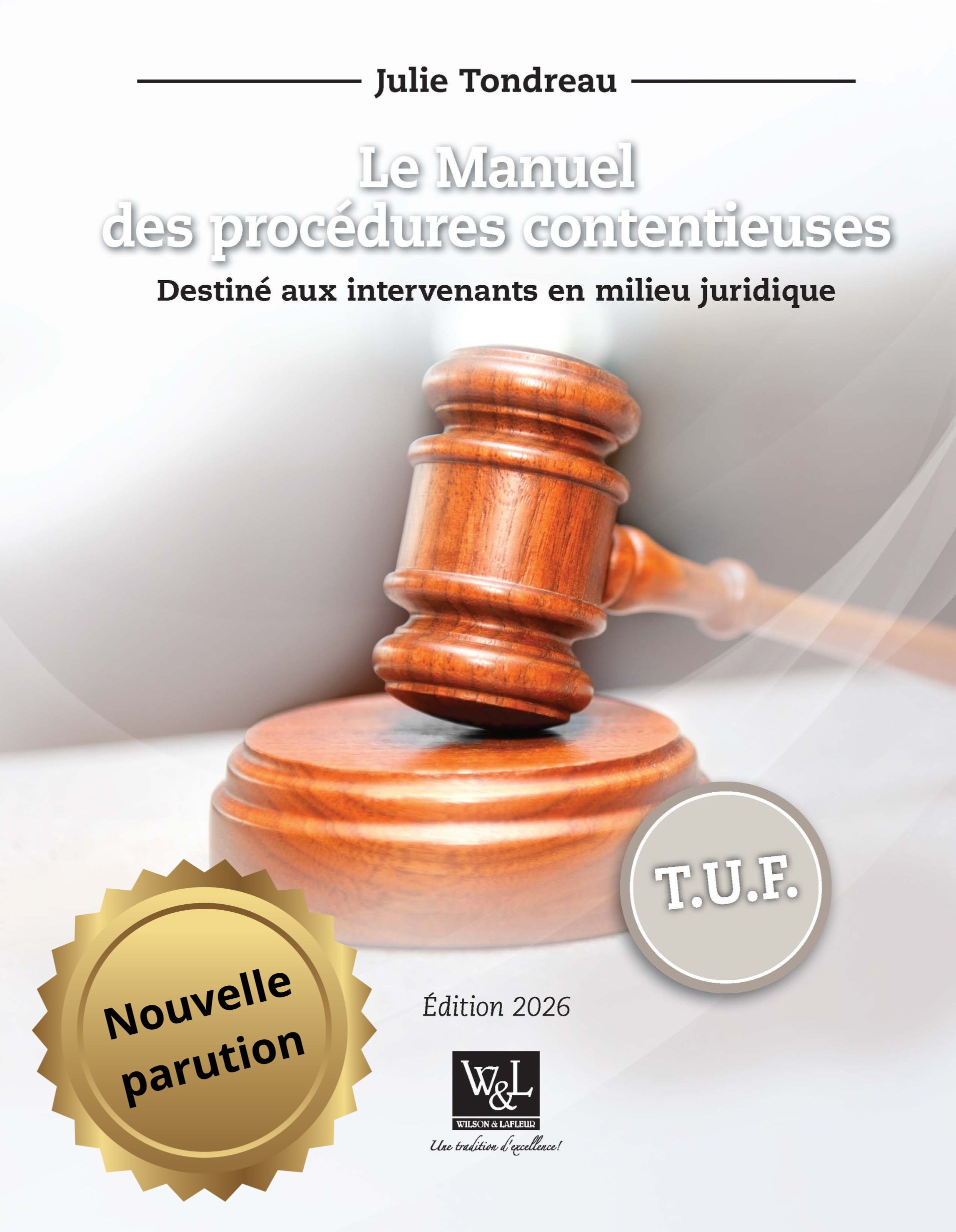 Manuel des procédures contentieuses 2026 - Nouvelle parution